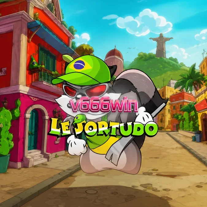 O guaxinim Smokey em uma rua brasileira ensolarada no jogo Le Sortudo